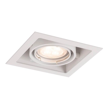 Spot LAMPA sufitowa EBINO 7314 Shilo podtynkowa OPRAWA metalowe OCZKO kwadratowa wpust biały