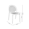 Krzesło do ogrodu SUNNY czarne KH010100217 wys. 84,5 cm na taras