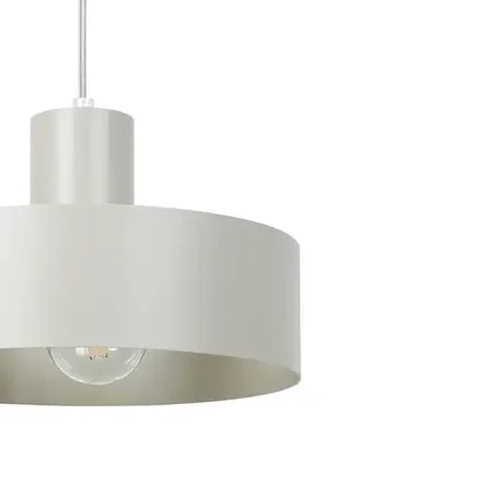 Lampa wisząca nad stół Rif M 41178 do jadalni metalowa szara beżowa