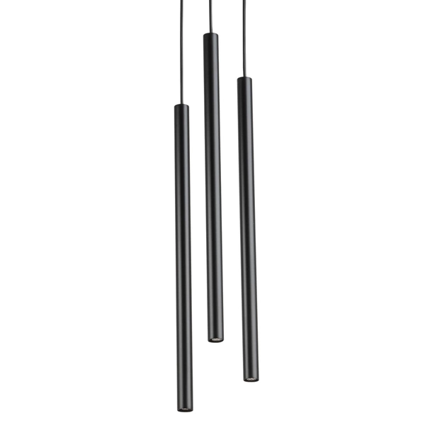 Potrójna lampa wisząca sople Sopel 33622 Sigma salonowa metalowa czarna