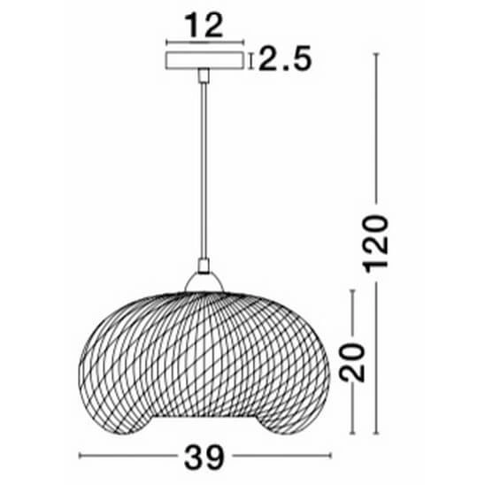 Lampa wisząca ekologiczna Parral LE42138 bambusowa beżowa