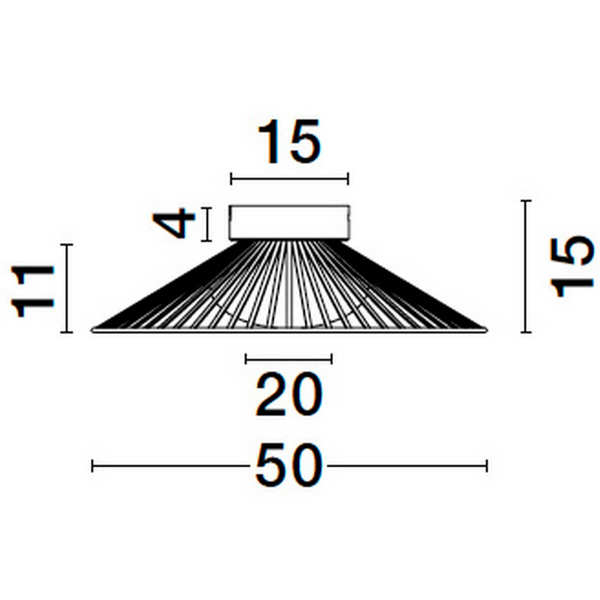 Sufitowa lampa PENA LE44250 LED 15W 3000K druciak czarna biała
