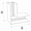Kątownik-L na ścianę lub sufit Magnetic MT0003 Maxlight czarny