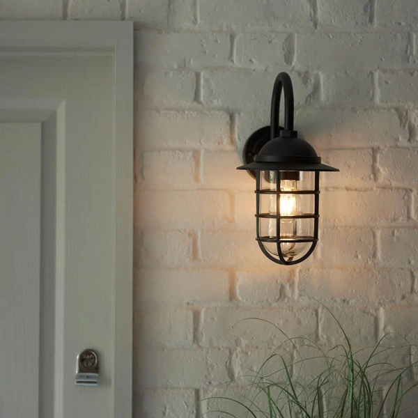Elewacyjna lampa do ogrodu Port 96907 IP44 czarny przezroczysty