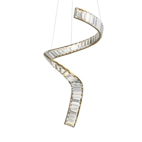 Wisząca lampa spiralna Krone P097PL-L48BS3K LED 48W 3000K mosiądz