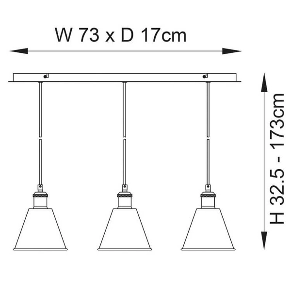 Stożkowa lampa wisząca nad wyspę Hal 97839 retro srebrny