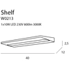 Podłużny kinkiet SHELF W0213 LED 10W 3000K do przedpokoju metal biały