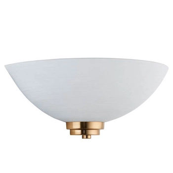 Lampa ścienna półokrągła Welles 112439 szklana biała mosiądz