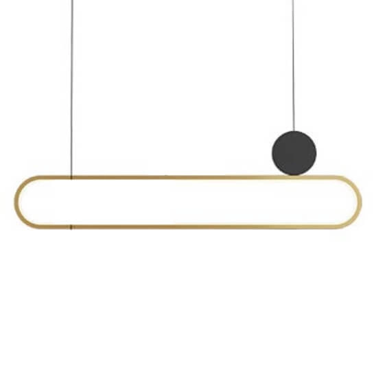 Zwisająca lampa nad wyspę Elyptica CGELYPTICA1 LED 25W 3000K loftowa złota