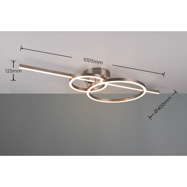 Lampa sufitowa MONTILLA 643010307 LED 54W 2700-6000K na pilota nikiel
