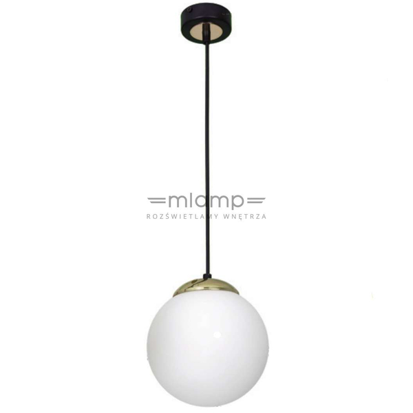 Loftowa LAMPA wisząca SPARTA MLP6495 Milagro okrągła OPRAWA szklany ZWIS kula ball biała złota