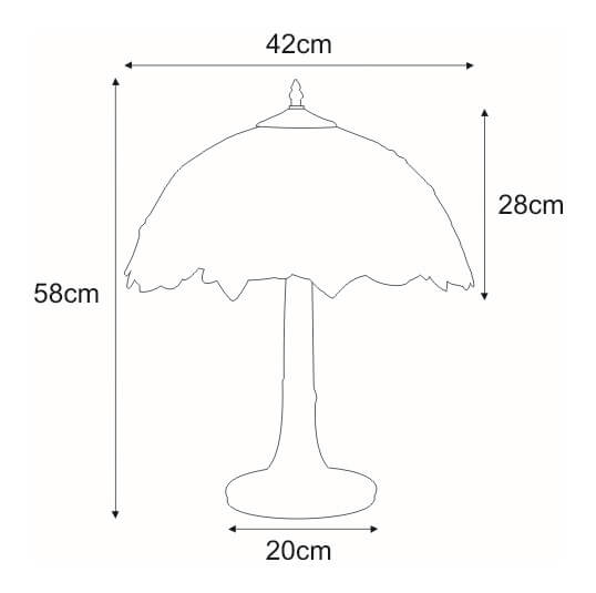 Stojąca lampa Farina K-G161420 witraż na stół multikolor