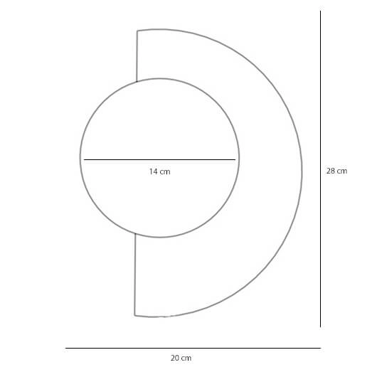 Kulisty kinkiet naścienny LOOP 1125C9 Aldex na przedpokój kremowy