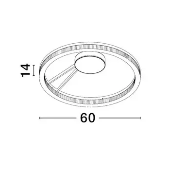 Plafon do salonu ESTARIO LE45397 LED 28W 3000K okrąg czarny