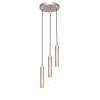 Metalowa lampa wiszące Filano PND-33574-3-CF potrójna kawowa