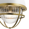 Lampa w stylu retro wisząca QN-TOLLIS-P-NBR biała mosiądz