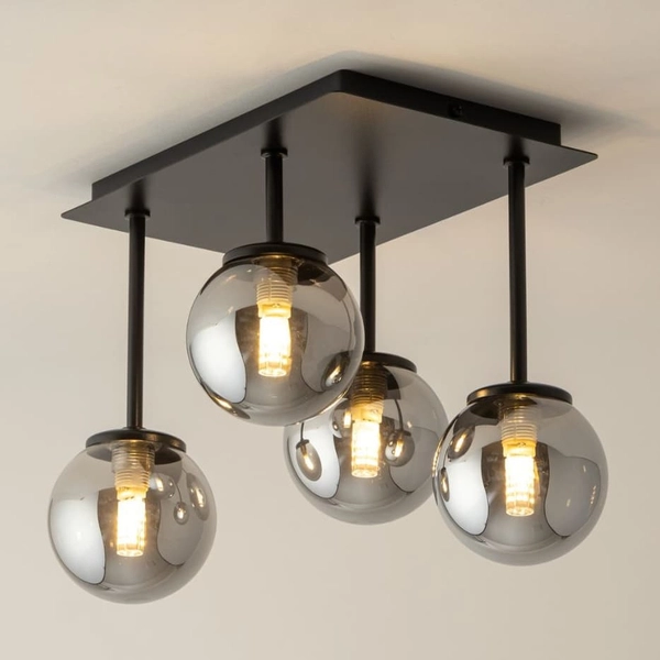 Plafon do salonu molekuły Tulia 33504 Sigma lustrzane kule przydymiona