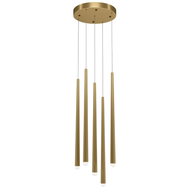 Lampa wisząca LED 30W 4000K tuby mosiądz Cascade OUTLET