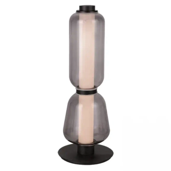 Nowoczesna lampa na stół 23061 LED 7W 3000K przydymione szkło czarny