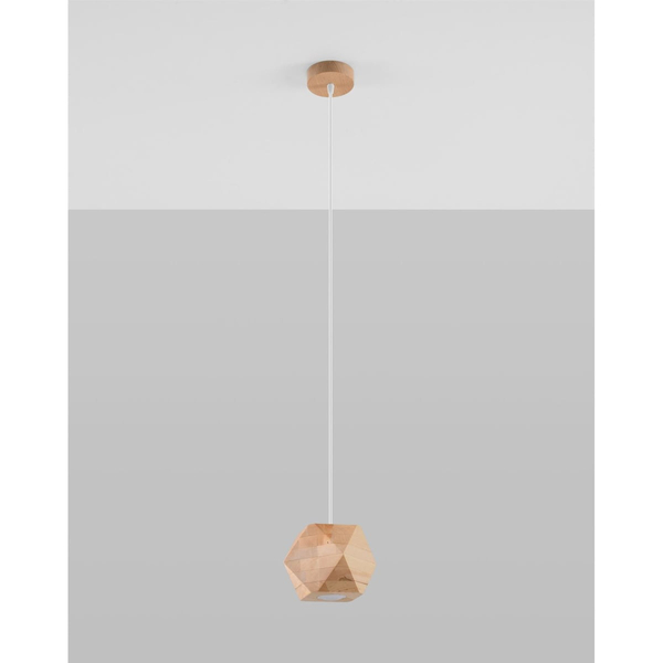 Wisząca lampa drewniana SL.1011 ekologiczna do sypialni