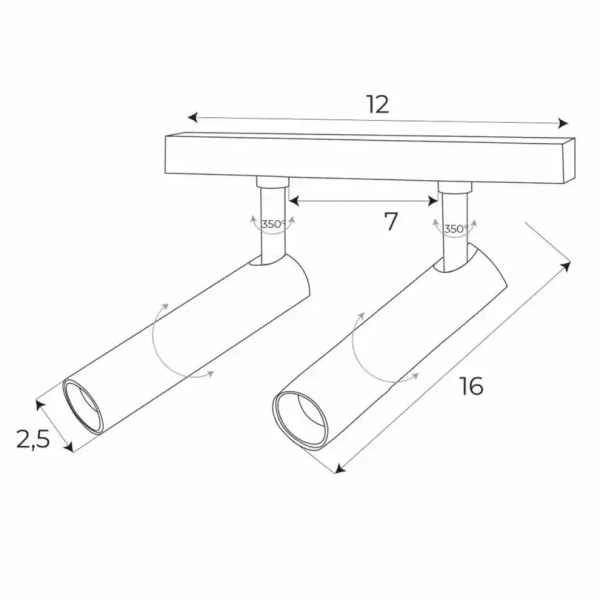 Lampa podwójna magnetyczna szynowa Zigbee M0048Z LED 10W 2700-5500K biały