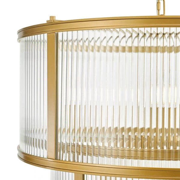 Żebrowany żyrandol Bianka BIA0663 do przedpokoju satynowy brąz