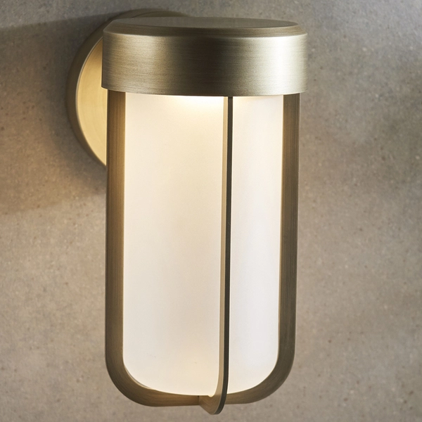 Ścienna lampa ogrodowa L&-194991 Light& LED 8W 2700K szkło IP44 złota