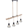 LAMPA wisząca PRISKA 54017-4HH Globo skandynawska OPRAWA belka ZWIS klatki brązowe czarne