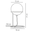 Stolikowa lampa okrągła Wilson 2412575003 biała czarna