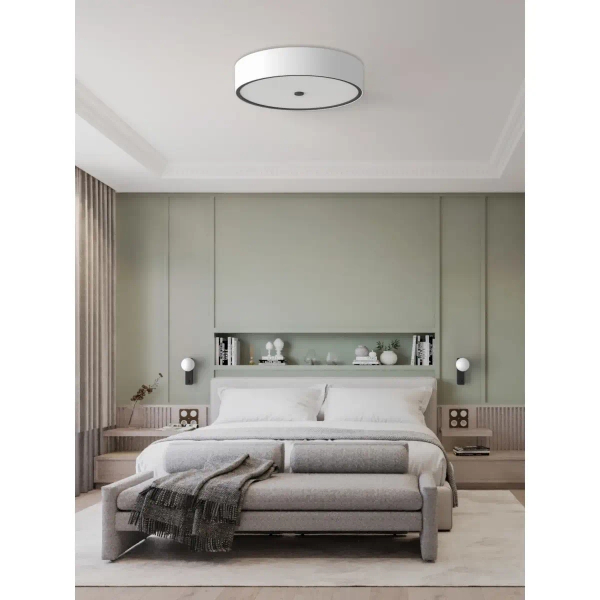 Minimalistyczny plafon do salonu Zalindro PL Cromo 74 OR86065 chrom biały