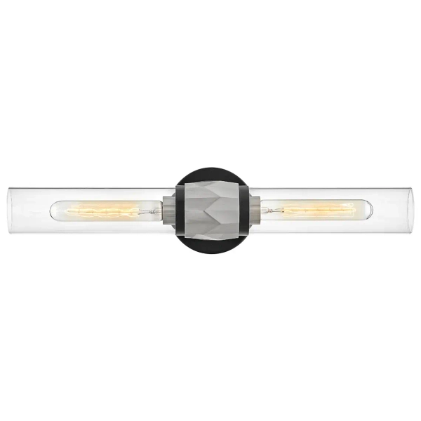 Podwójna lampa ścienna Ellison HK-ELLISON2-BK-BN nad lustro IP44 nikiel