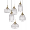 Wielopunktowa lampa wisząca MOND LE41848 szklana złoty przezroczysty