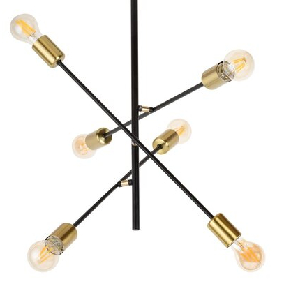 Industrialna LAMPA sufitowa LANNY 2104 Rabalux metalowa OPRAWA pręty sticks czarne złote