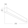 Ściemnialna listwa sufitowa Linelio AZ5670 Azzardo LED 60W 3000-6000K czarna