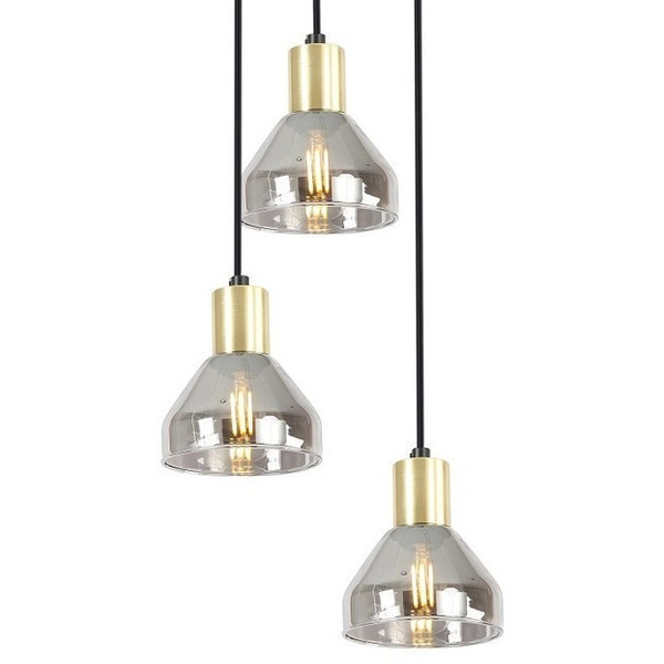 Lampa wisząca GREGORY 33-78995 szklana loftowy zwis kaskada przydymiona