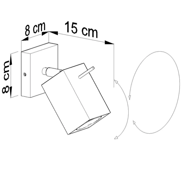 Kinkiet LAMPA ścienna SL.0095 metalowa OPRAWA regulowany reflektorek biały