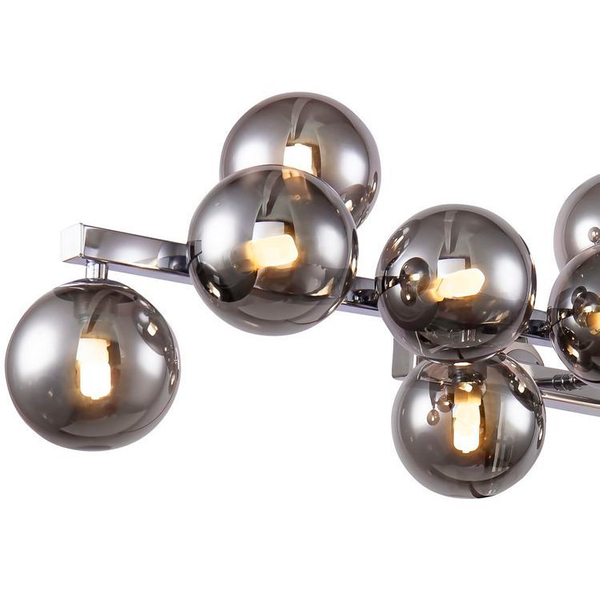 Ścienna LAMPA modernistyczna DALLAS MOD547WL-13CH Maytoni szklana OPRAWA kinkiet molekuły kule balls przydymione chrom