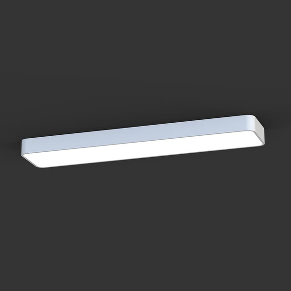 Prostokątna natynkowa lampa Soft Ceiling 7542 Nowodvorski do kuchni biała