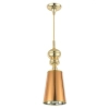 Metalowa lampa wisząca Queen MP-8846-18 gold Step z abażurem złota