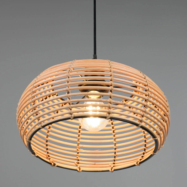 Zawieszana lampa INGA 312200136 Trio koszyk pleciona ratan brązowy