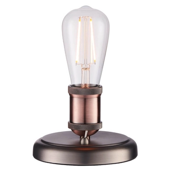 Nocna lampka żarówka Hal 76355 retro miedziany cyna