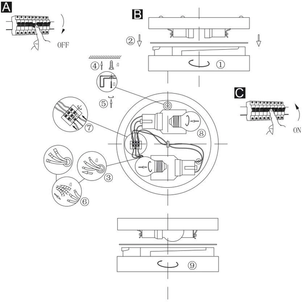 Zewnętrzna LAMPA sufitowa stropowa VRANOS 32113 Globo tarasowa OPRAWA okrągła PLAFON do łazienki IP44 biały srebrny
