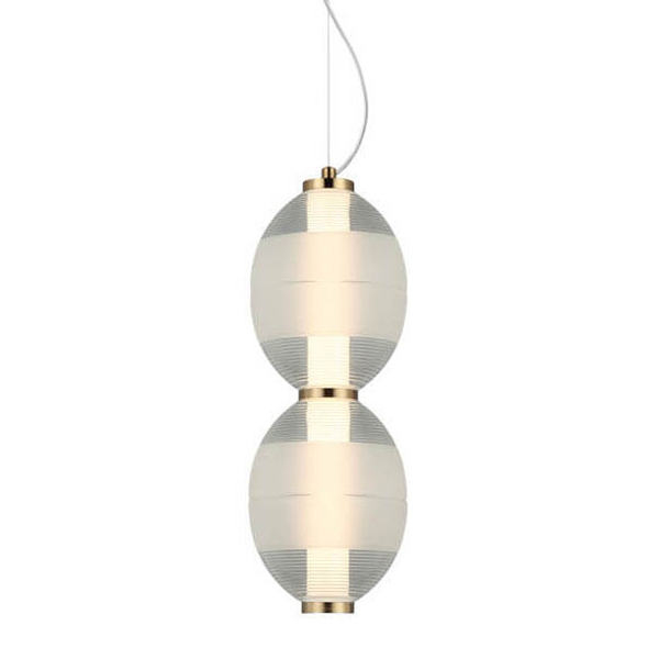 Zwieszana lampa Rinot PND-45372-2-WH-CL LED 16W 3000K bańki przezroczyste