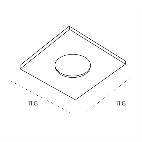 Sufitowa lampa łazienkowa KANT AZ6049 Azzardo metal IP44 kwadrat czarny