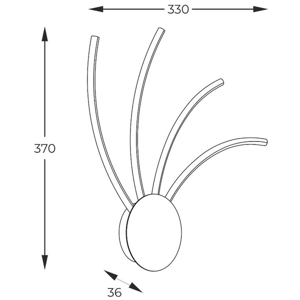 Kinkiet ścienny na korytarz Diogo 2200014-BK LED 11W 3000K-6000K czarny