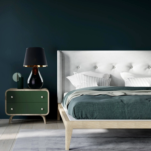 Klasycza lampka nocna LACRIMA 5454 TK Lighting tkaninowa czarna złota