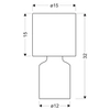 Lampka stołowa Iner 41-79886 z abażurem ceramika biała szara