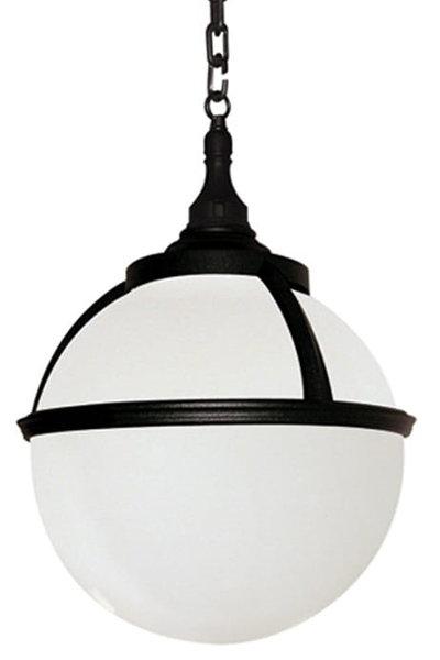 Lampa wisząca GLENBEIGH-CHAIN Elstead ball kula do ogrodu czarna biała