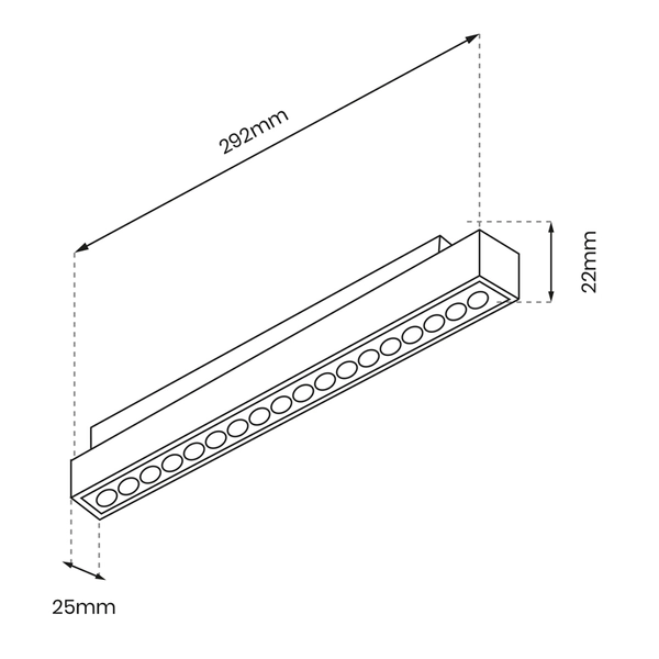 Lampa sufitowa Magnetic Track ML8926 LED 18W 3000K magnetyczna czarny