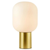 Modernistyczna LAMPA stołowa BROOKLYN 107868 Markslojd stojąca LAMPKA biurkowa tuba mosiądz biała